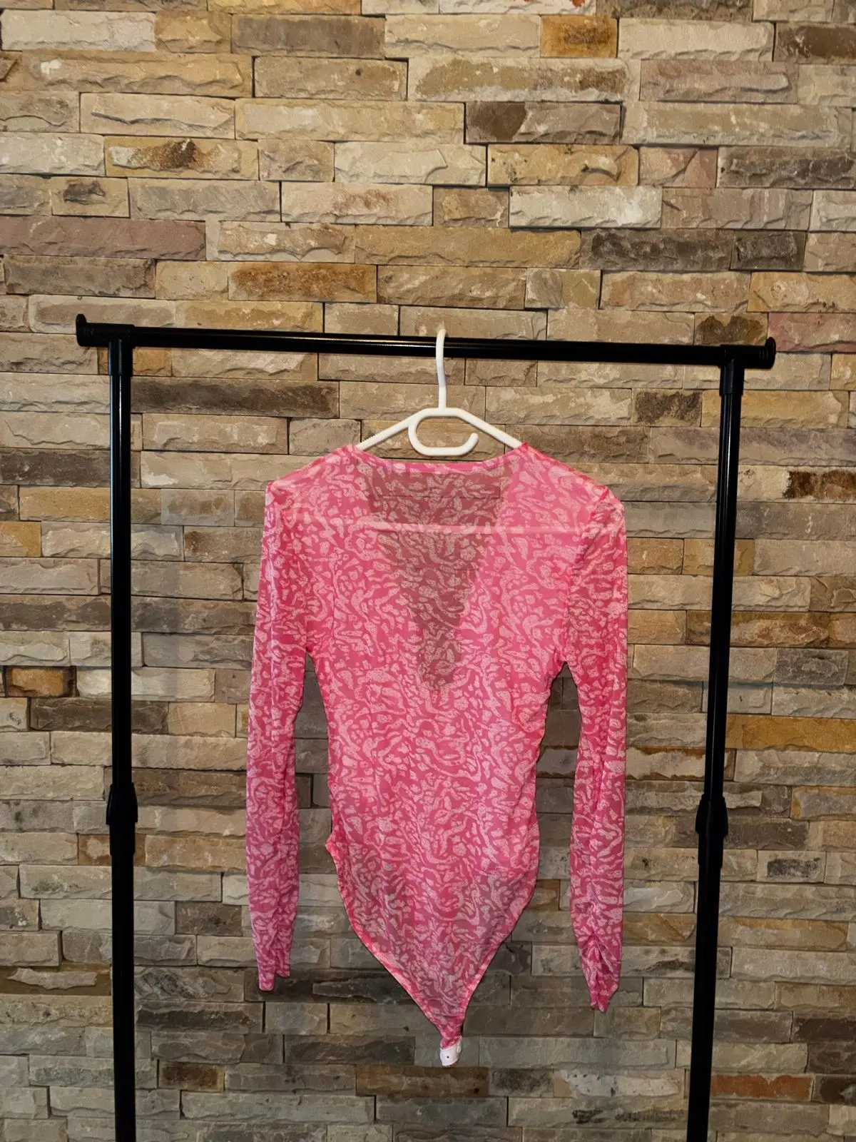 Mr Price Pink Patterned Long Sleeve Bodysuit