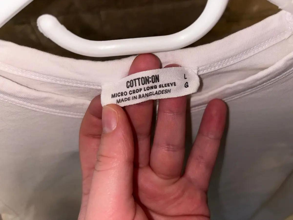 Cotton On White Long Sleeve Crop Top