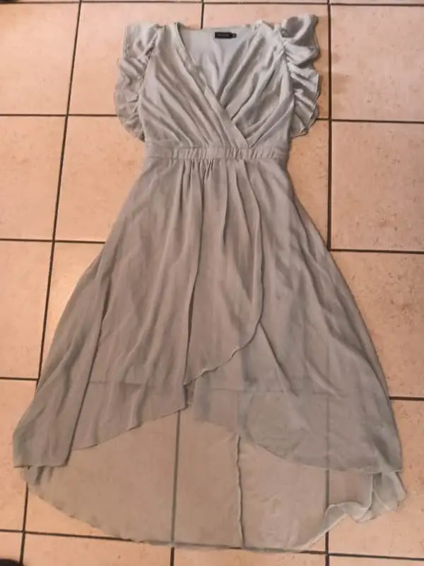 Truworths Elegant Chiffon Ruffle Trim Contrast High-Low