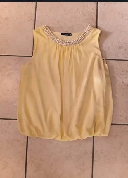 Truworths Cute Chiffon Top with pearls at neckline