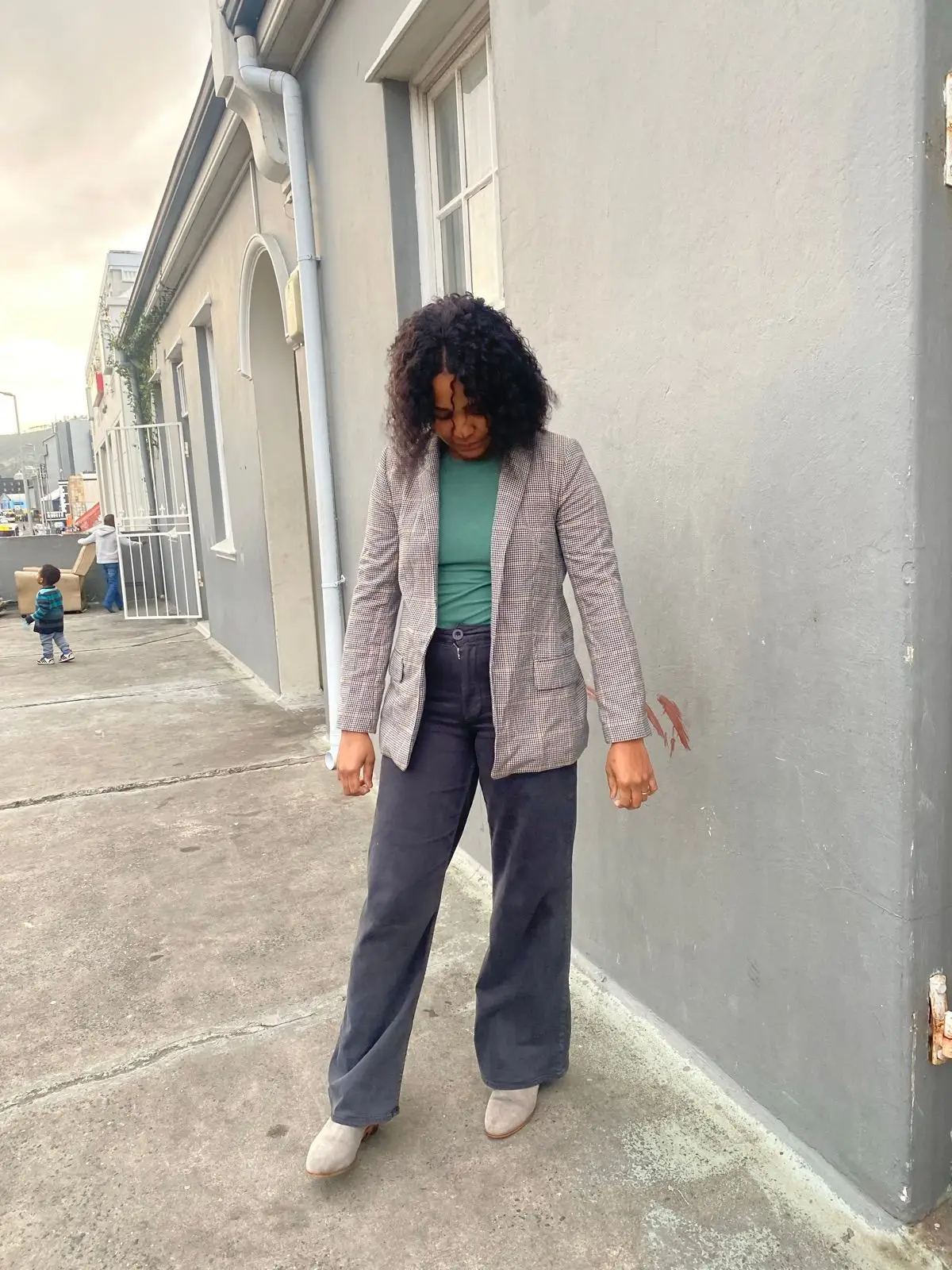 H&M Patterned Single-Breasted Blazer