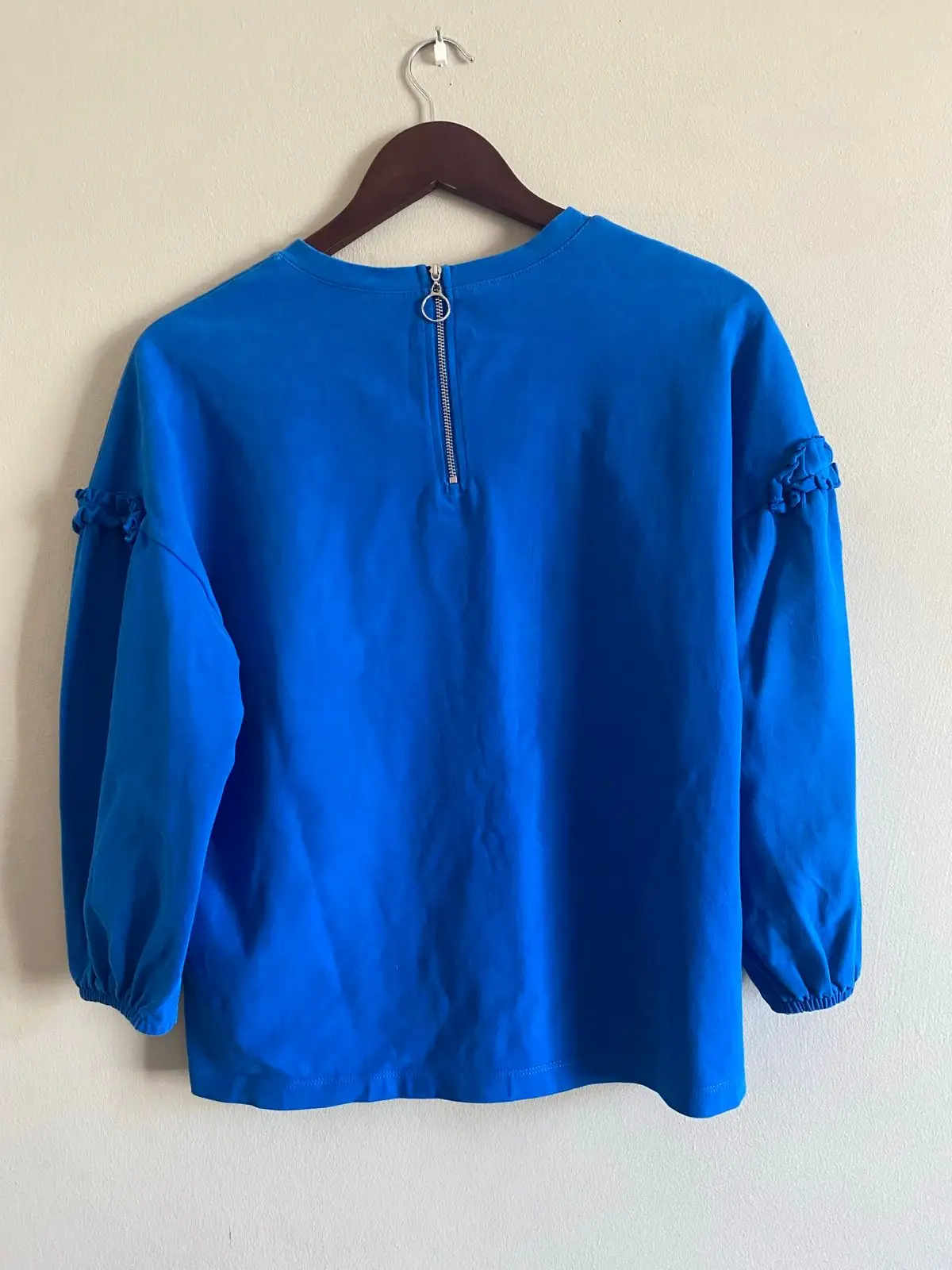 Woolworths Blue Ruffle Sleeve Top