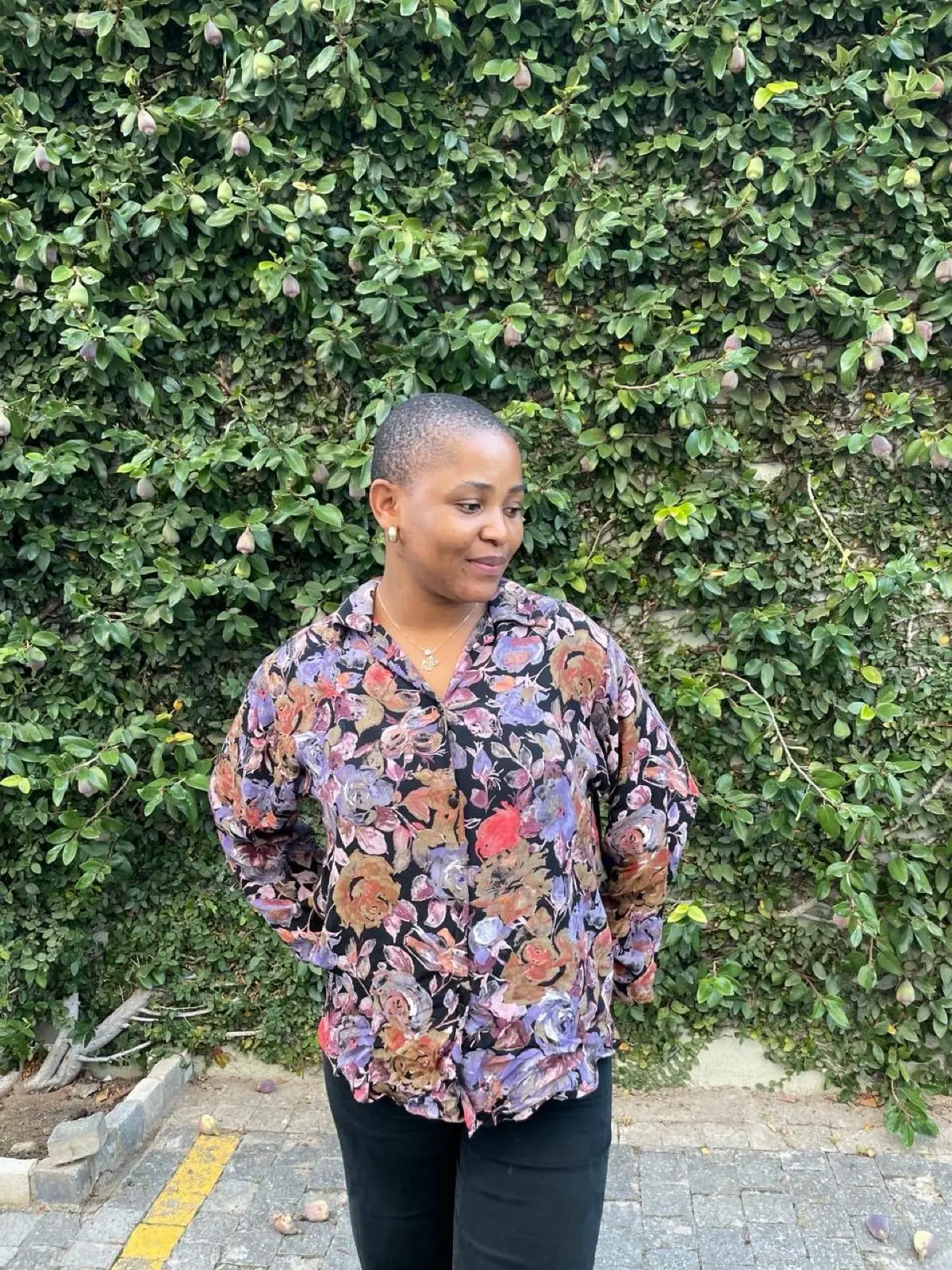Vintage Style Floral Long Sleeve Button Up Shirt
