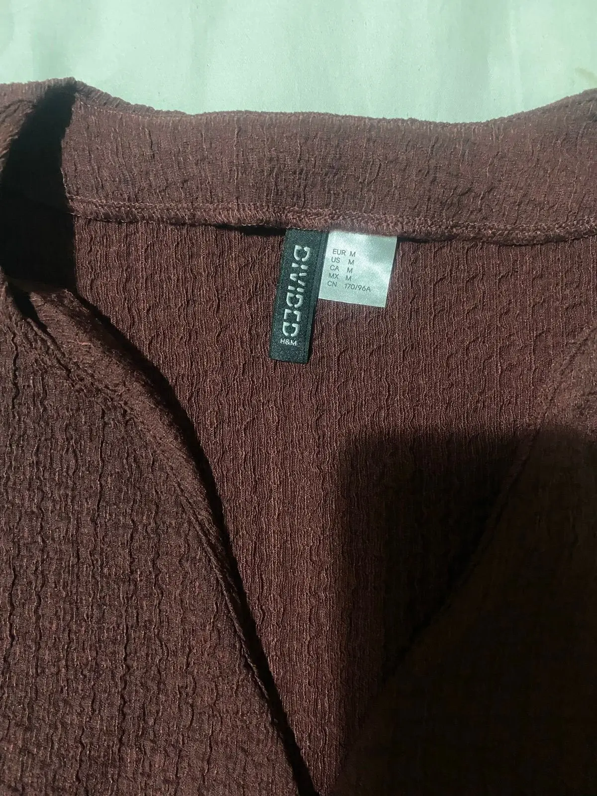 H&M Divided Maroon Textured Waistcoat
