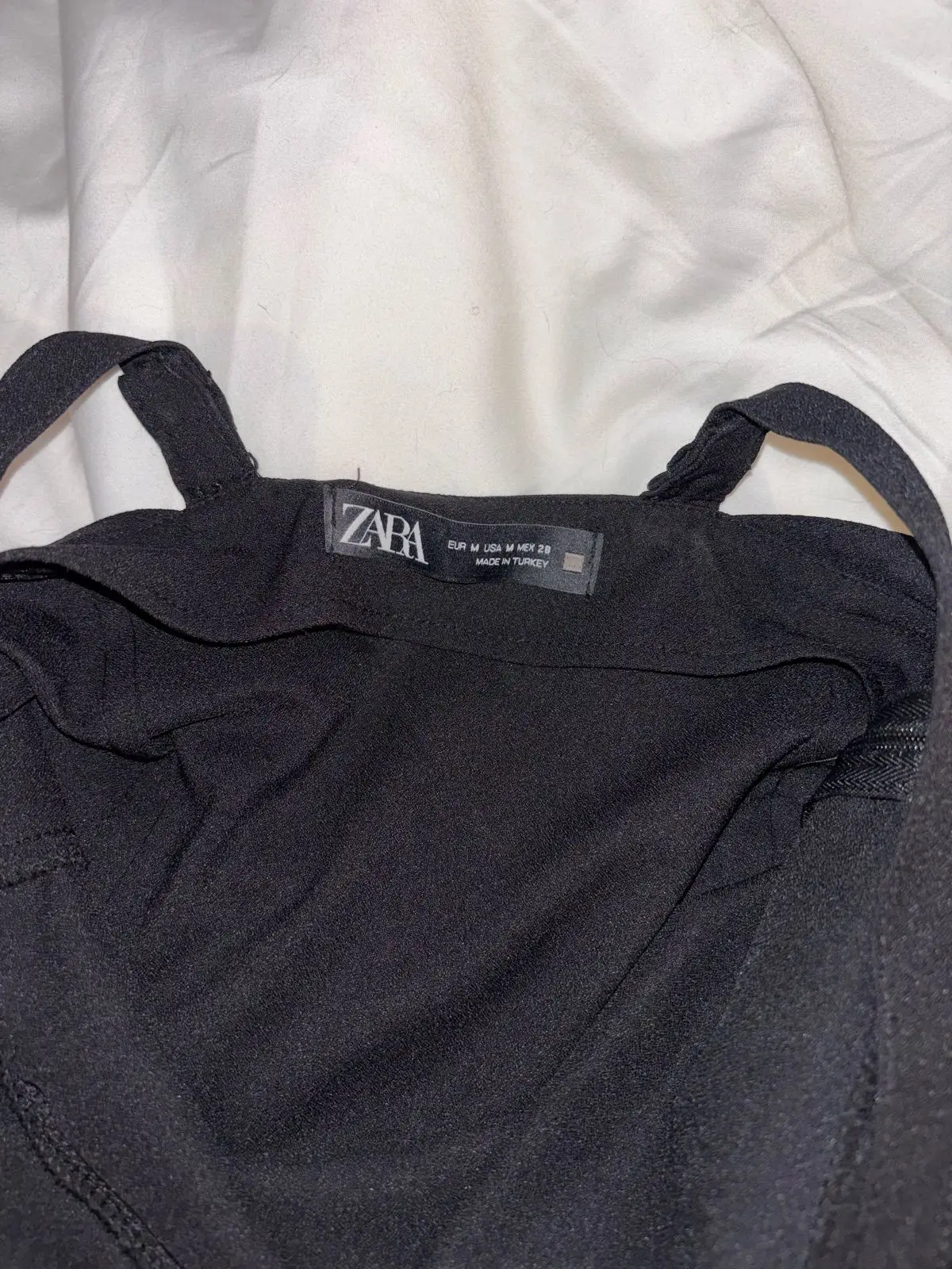 Zara Black Dress with Rhinestone Straps