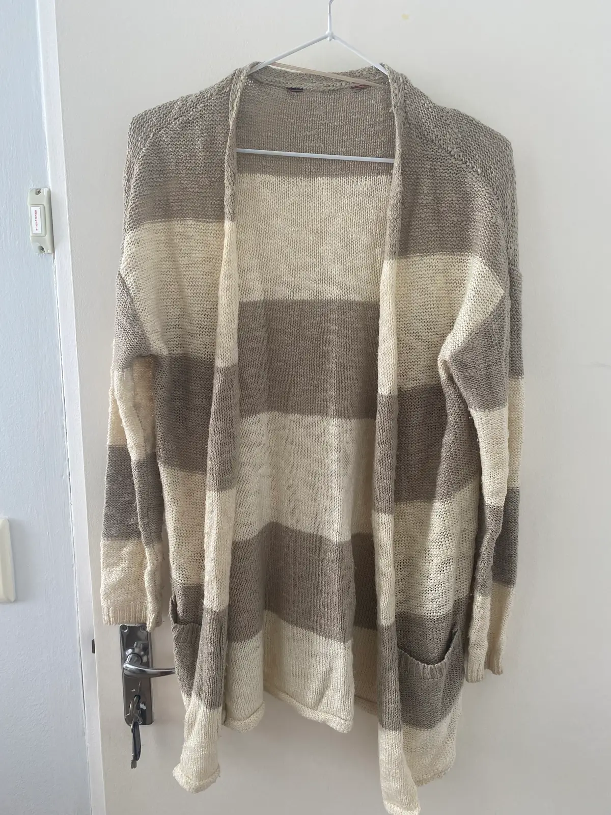 Cotton On Cream and khaki cardigan
