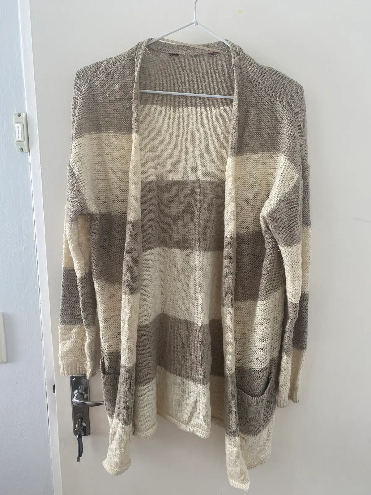 Cream and khaki cardigan