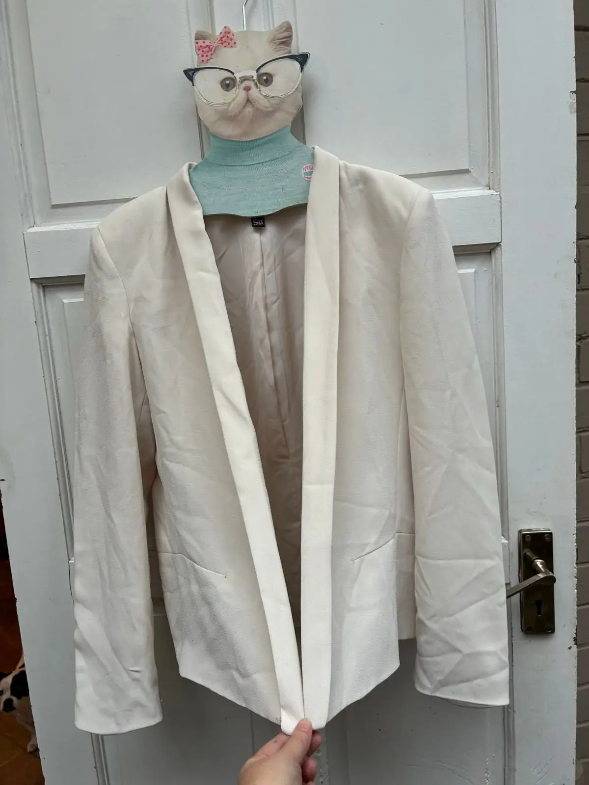 Mango White Blazer