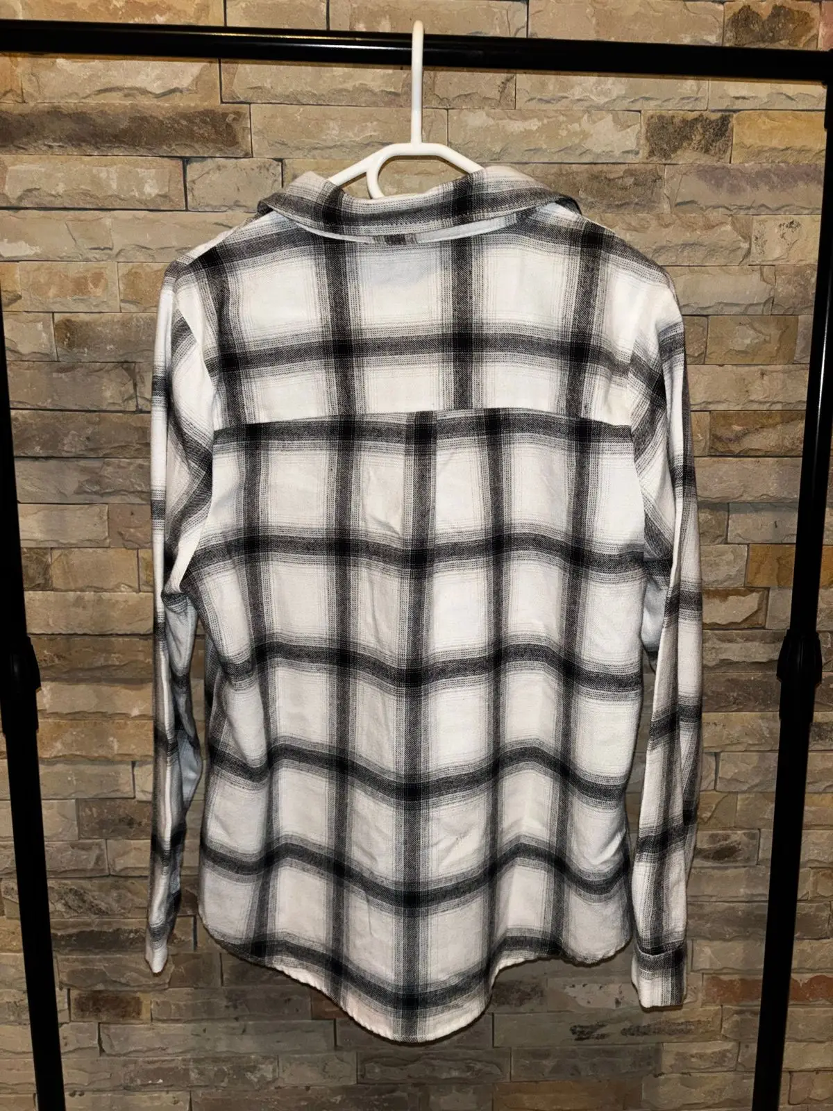 Mr Price Black and White Checkered Flannel Shirt