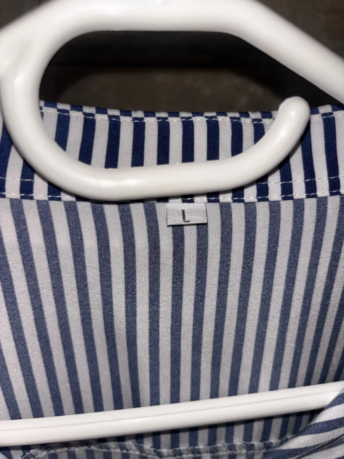 Shein Black and White Striped Long-Sleeve Shirt