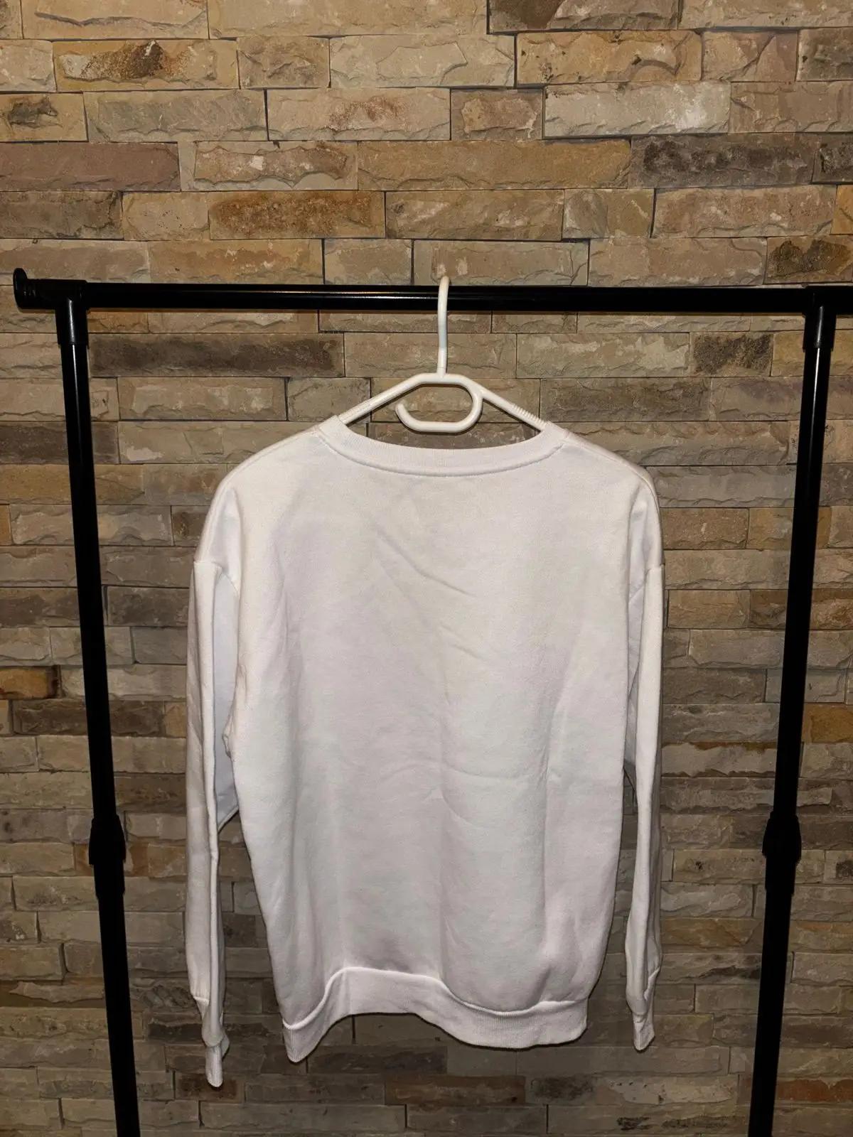 Shein Plain White Crewneck Sweatshirt
