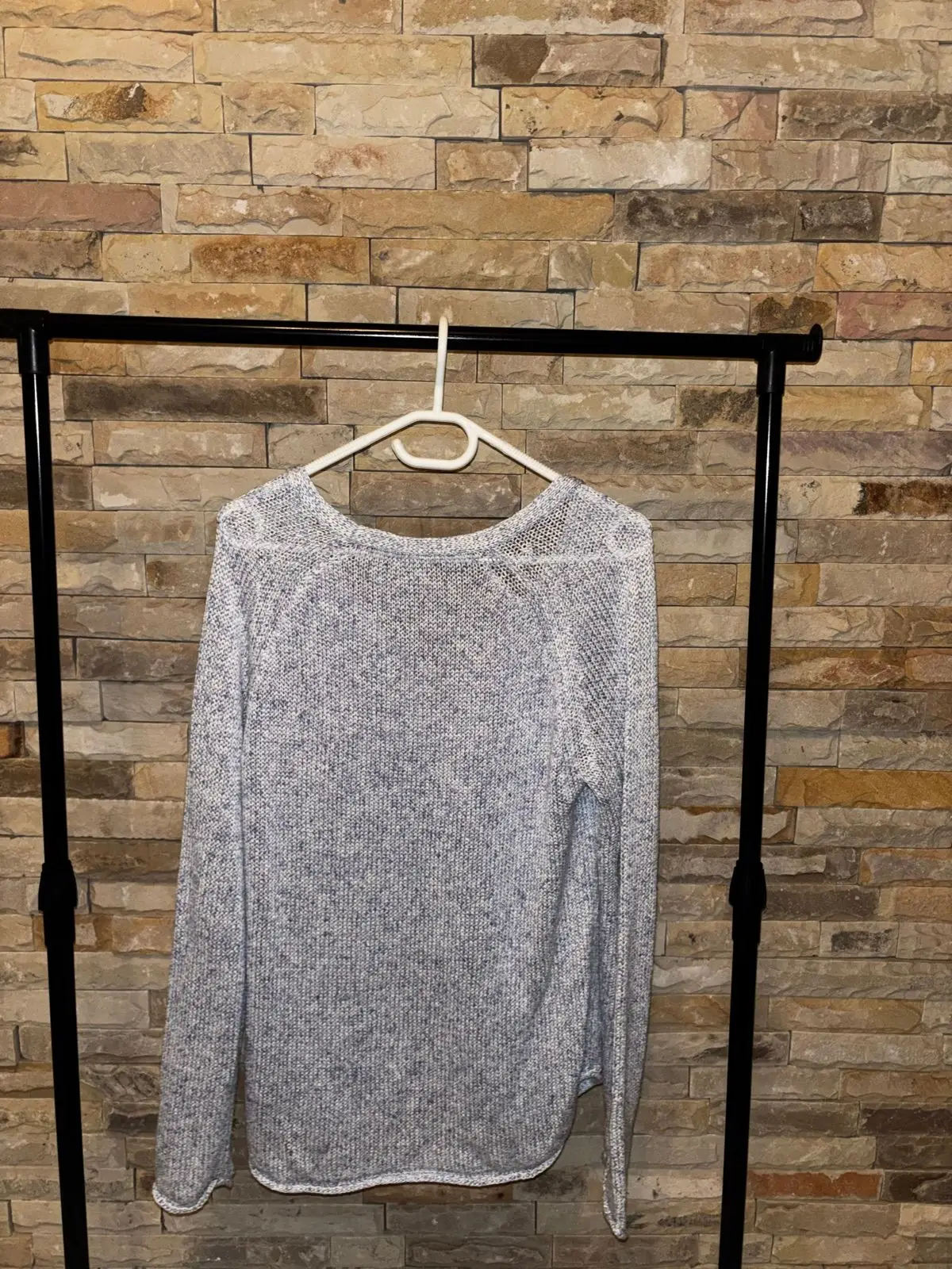 Woolworths Blue Marled V-Neck Knit Sweater