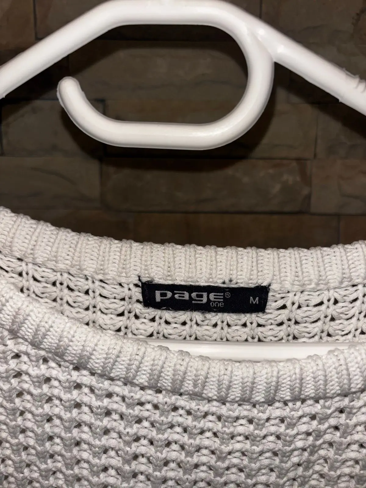 Page One White Knit Long Sleeve Sweater