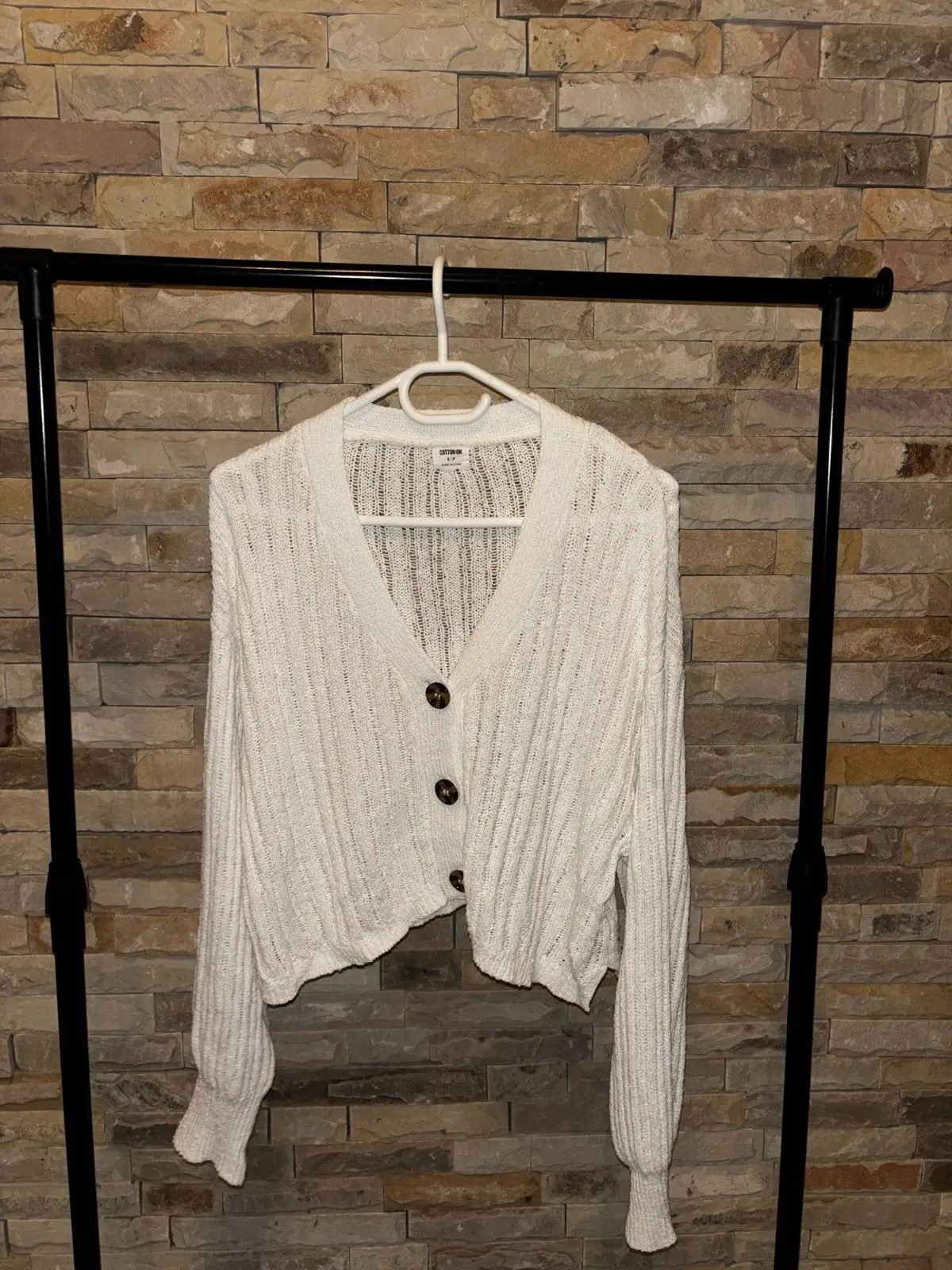 Cotton On White Knit Cardigan