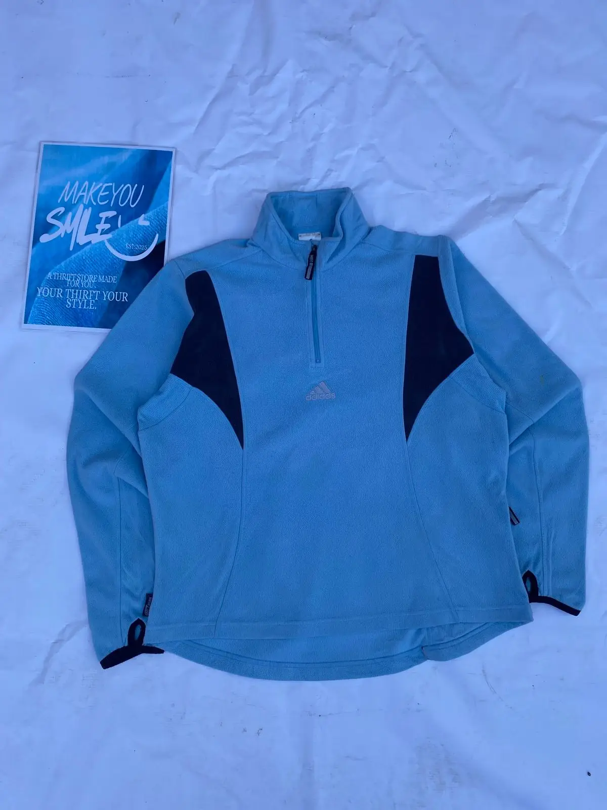 Adidas Vintage Quarter-Zip Fleece Pullover