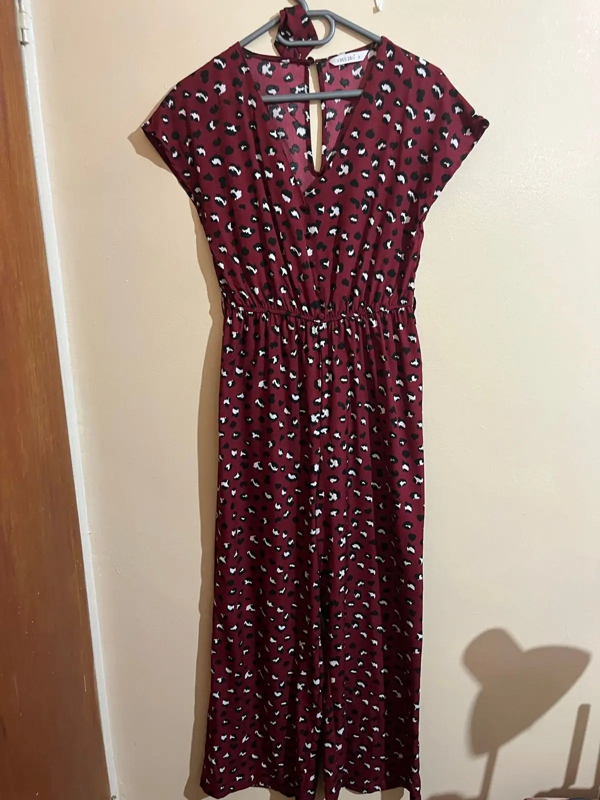 Edgars Burgundy Leopard Print Dress