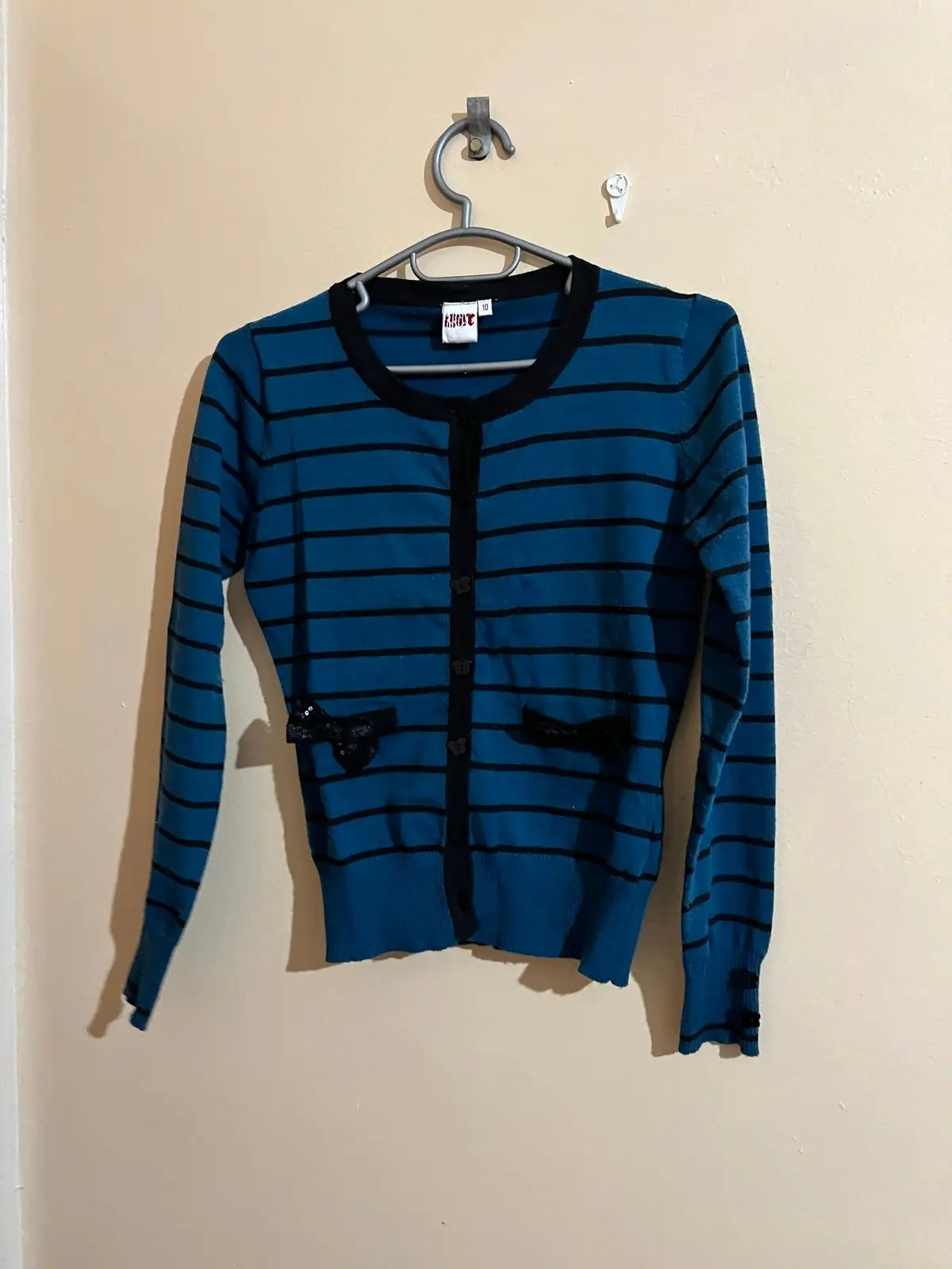 Blue Striped Cardigan