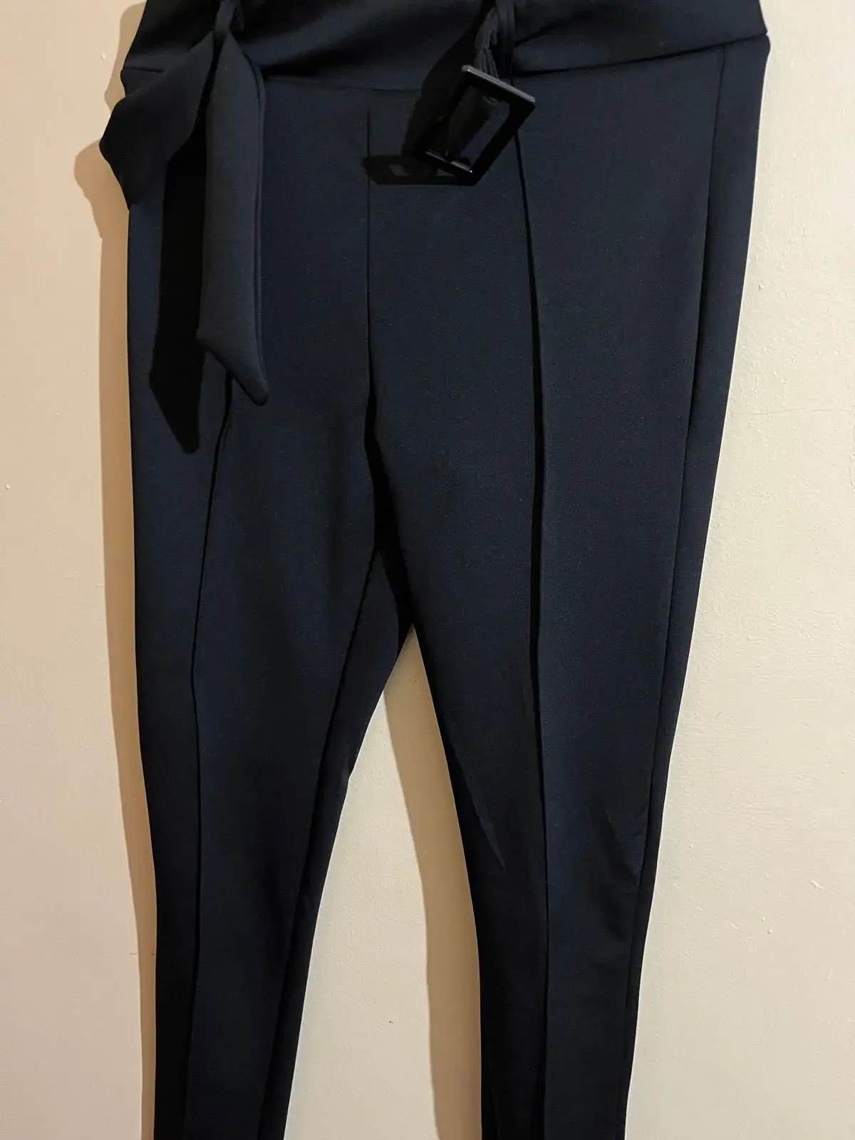 Black Pants with Belt Detail