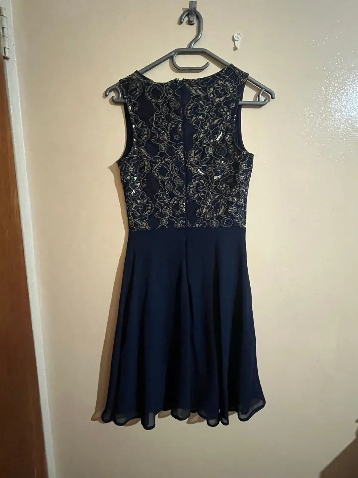 Foschini Navy Floral Embroidered Dress