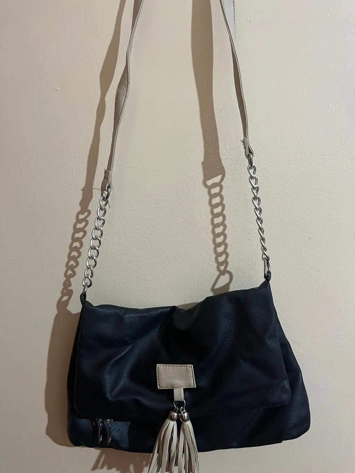 Black Handbag with Chain Strap