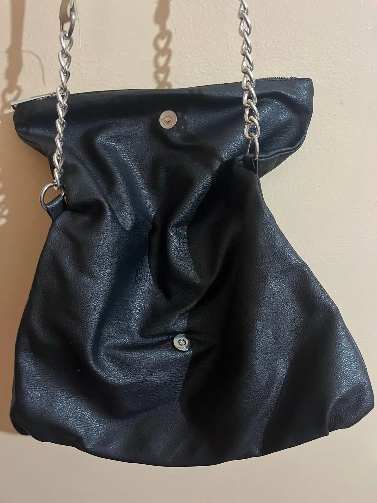 Black Handbag with Chain Strap