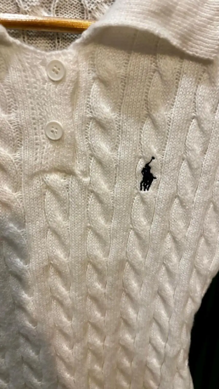 Polo Ralph Lauren Cable-Knit Short-Sleeve Polo Top
