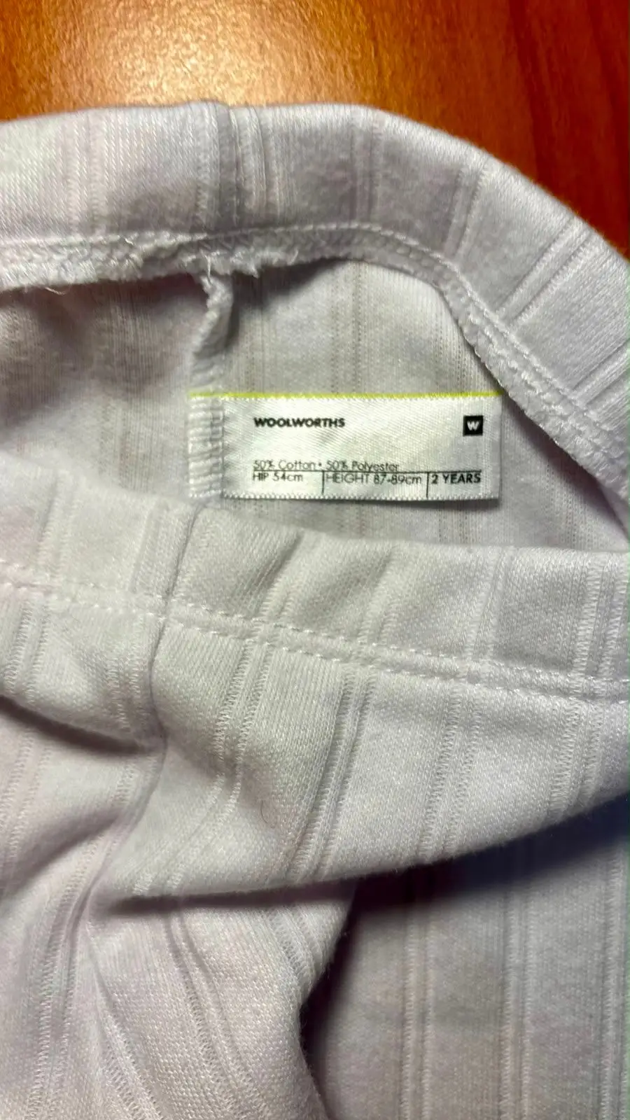 Woolworths Baby White Ribbed Leggings