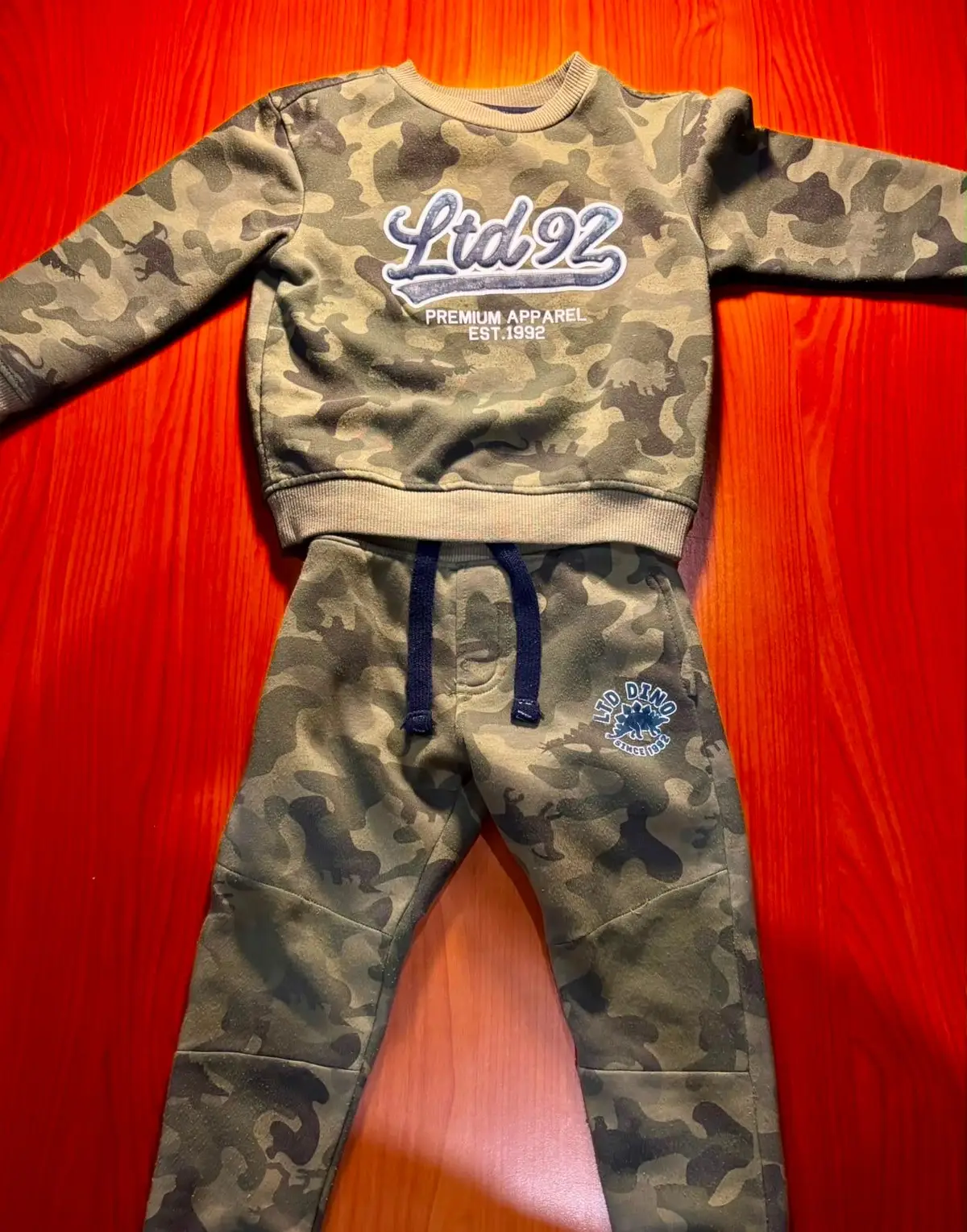 Truworths LTD Kids Camo Dinosaur Tracksuit Set