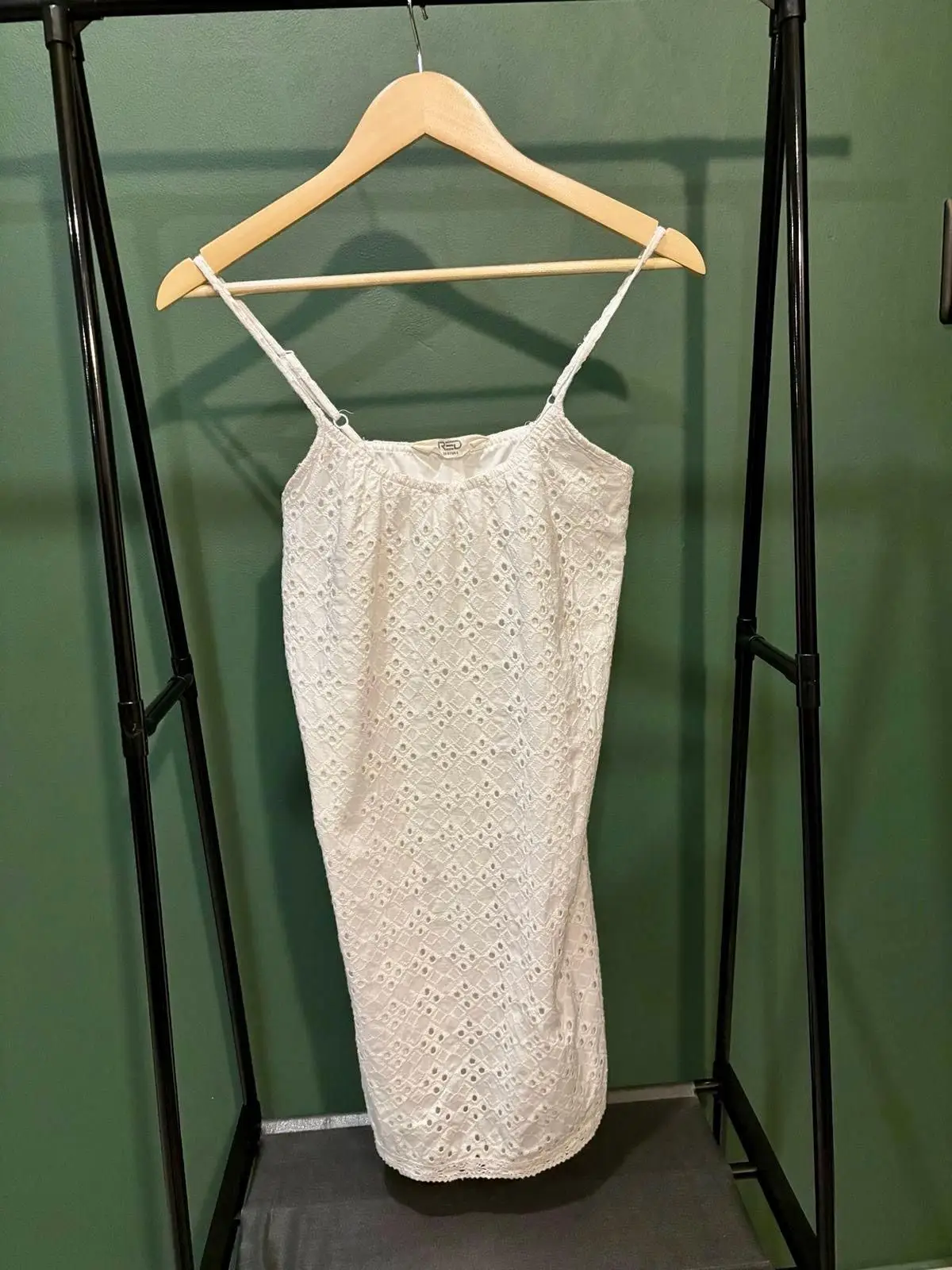 Mr Price RED White Eyelet Lace Strap Dress