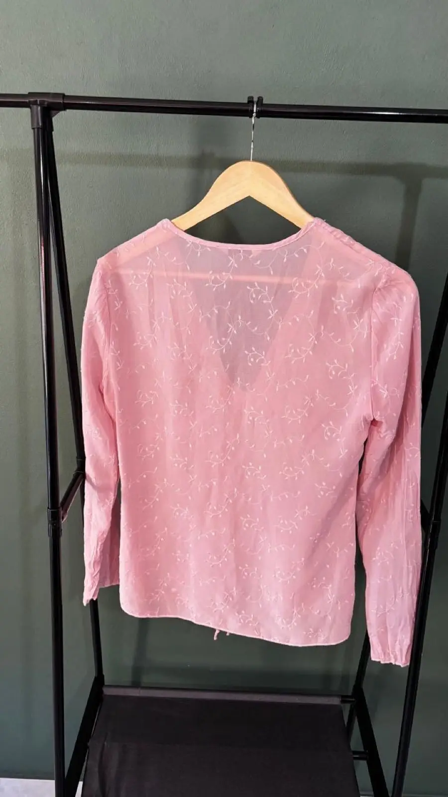 News Casuals Pink Long Sleeve Floral Blouse