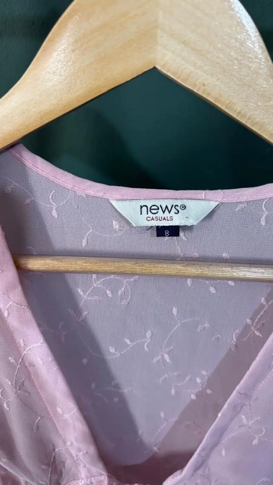News Casuals Pink Long Sleeve Floral Blouse