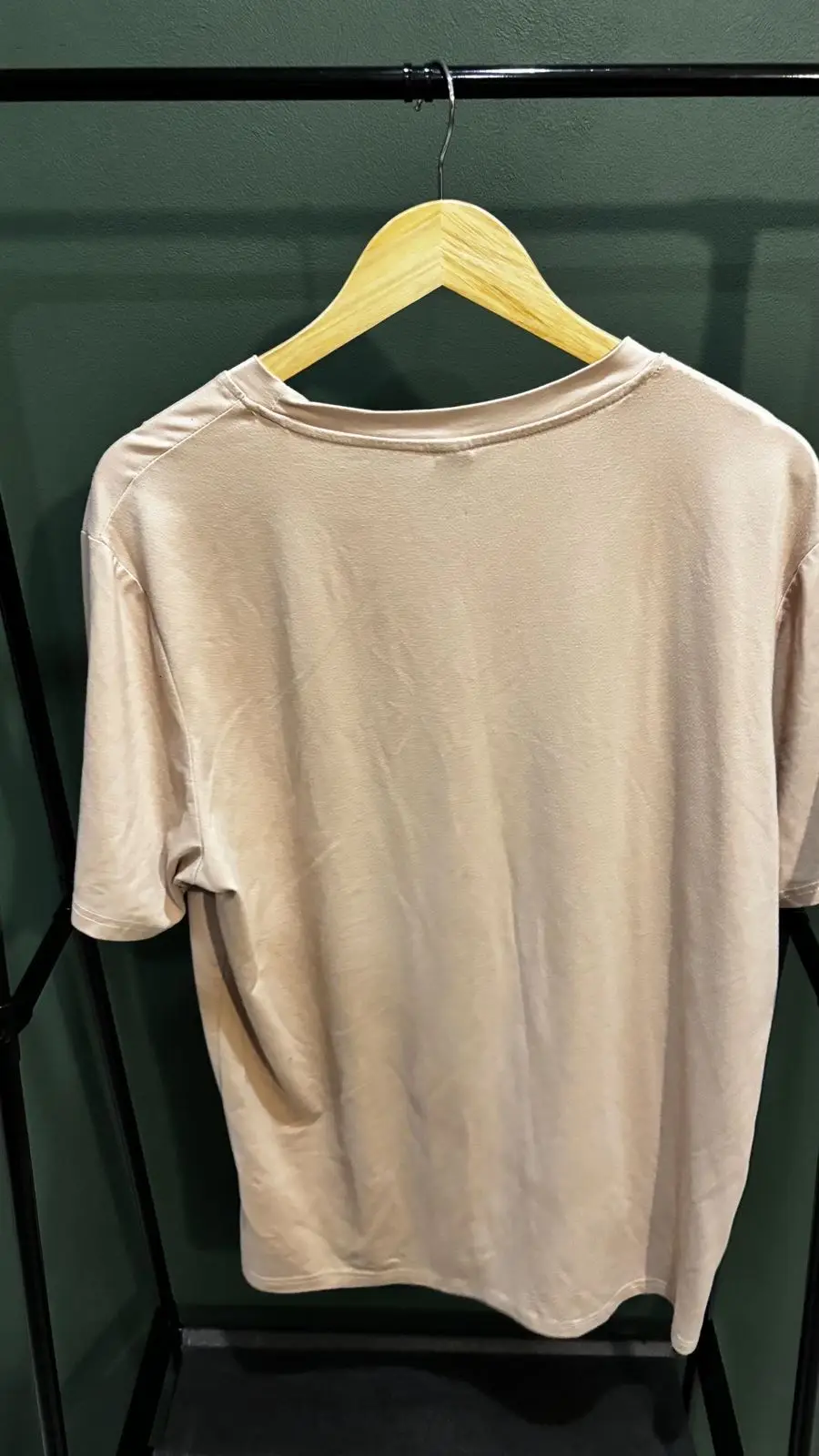 Temu Beige Embroidered Cool Cat T-Shirt