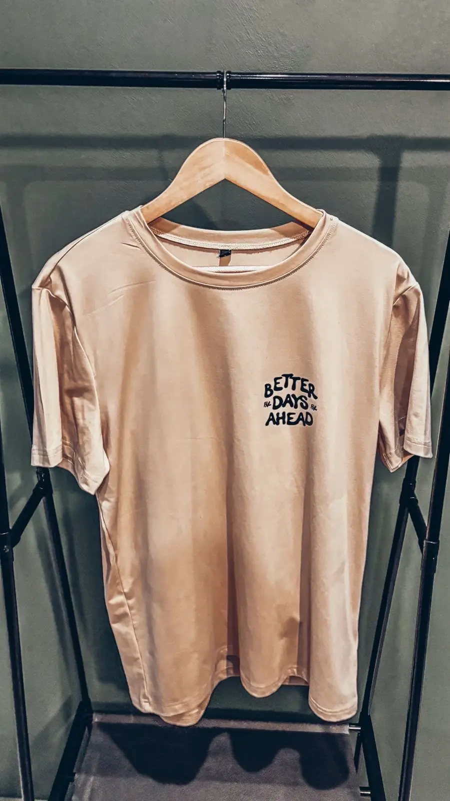Temu Beige Better Days Ahead Graphic T-Shirt