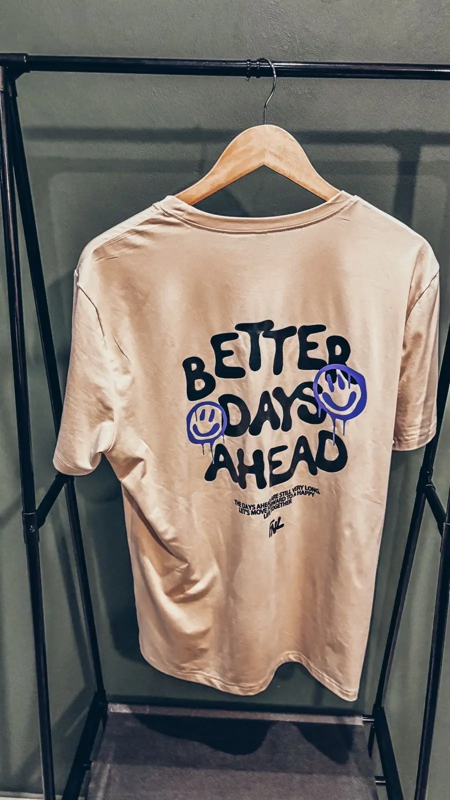 Beige Better Days Ahead Graphic T-Shirt