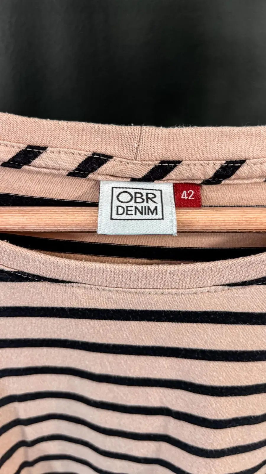 OBR Denim Striped Short Sleeve Top
