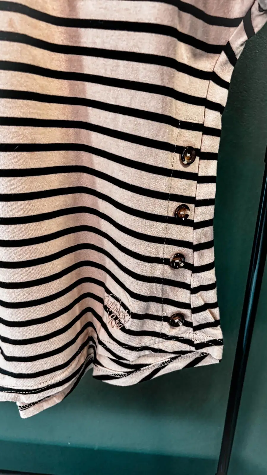 OBR Denim Striped Short Sleeve Top