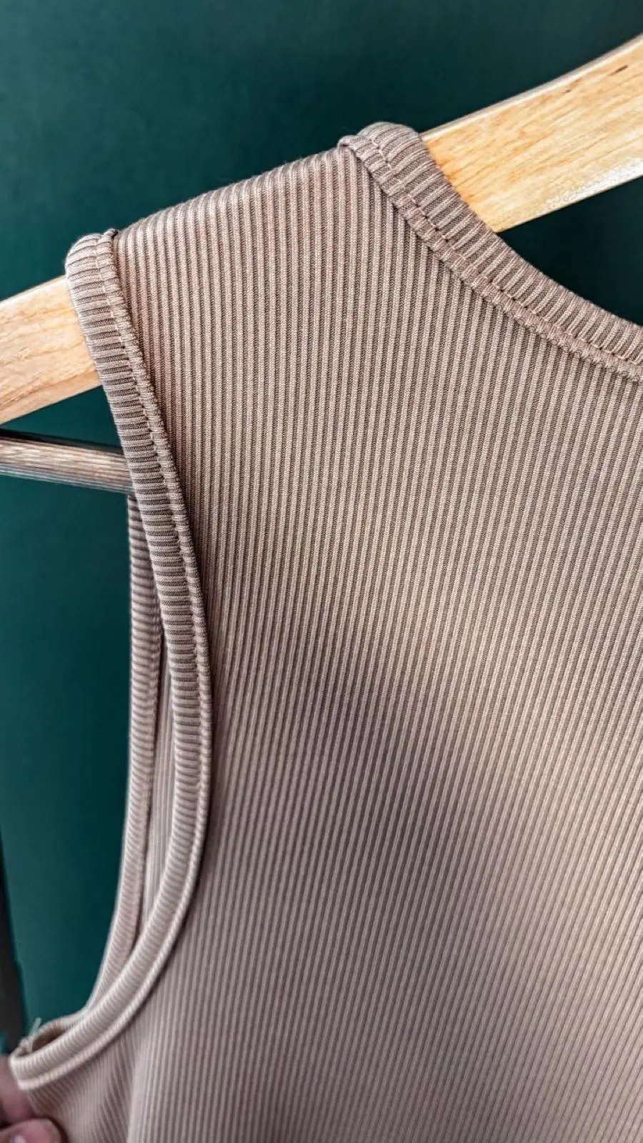 Temu Ribbed Sleeveless Wrap Top Dusty Pink