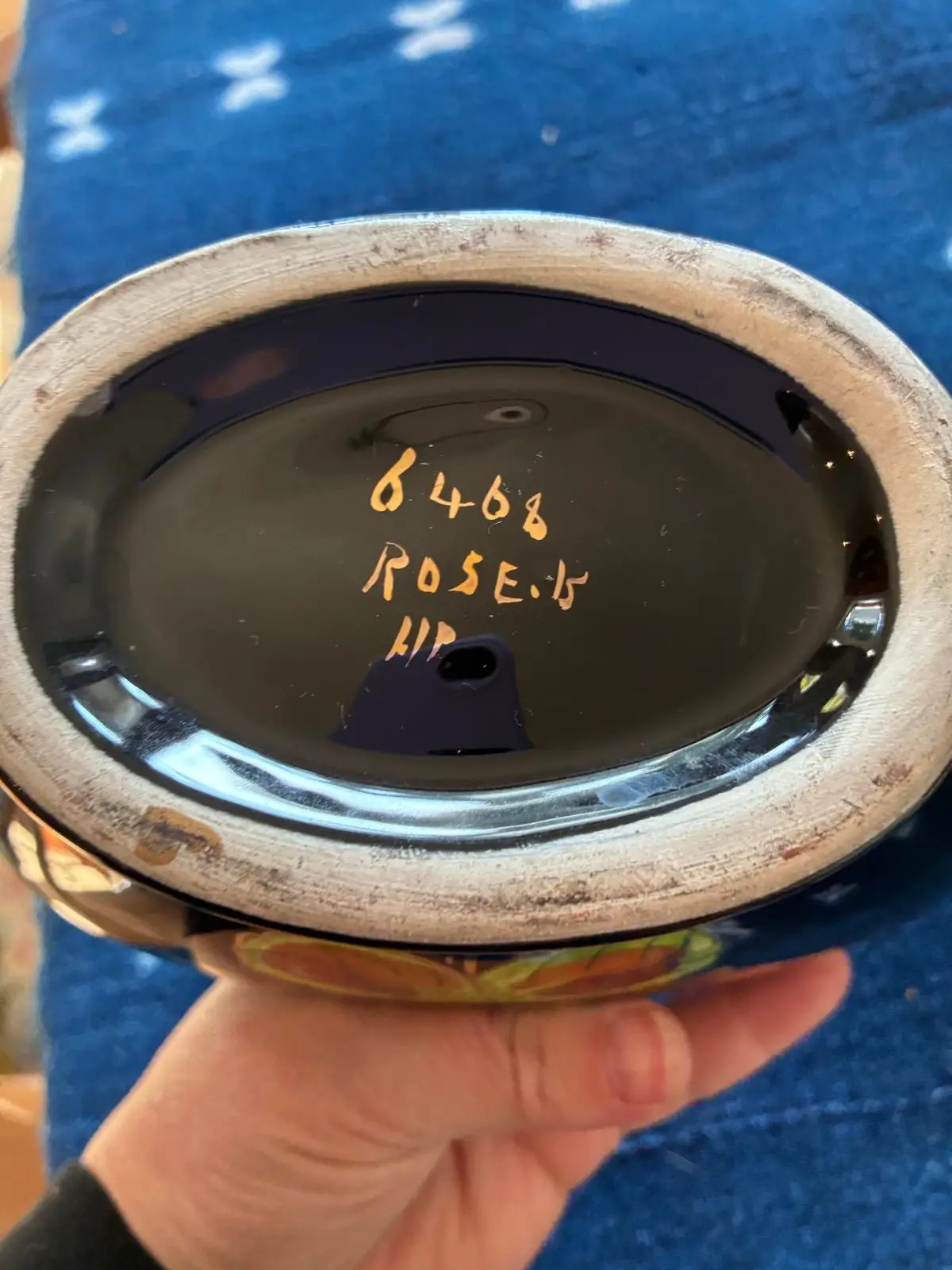 Vintage Hand-Painted Ceramic Bowl