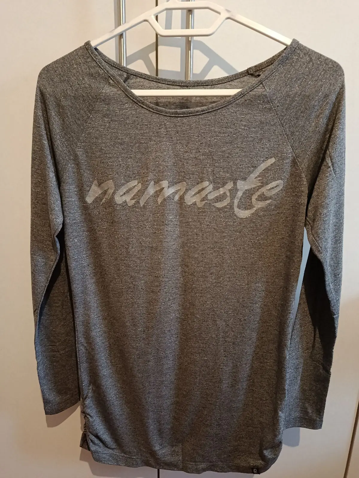 Grey Namaste Long Sleeve Top