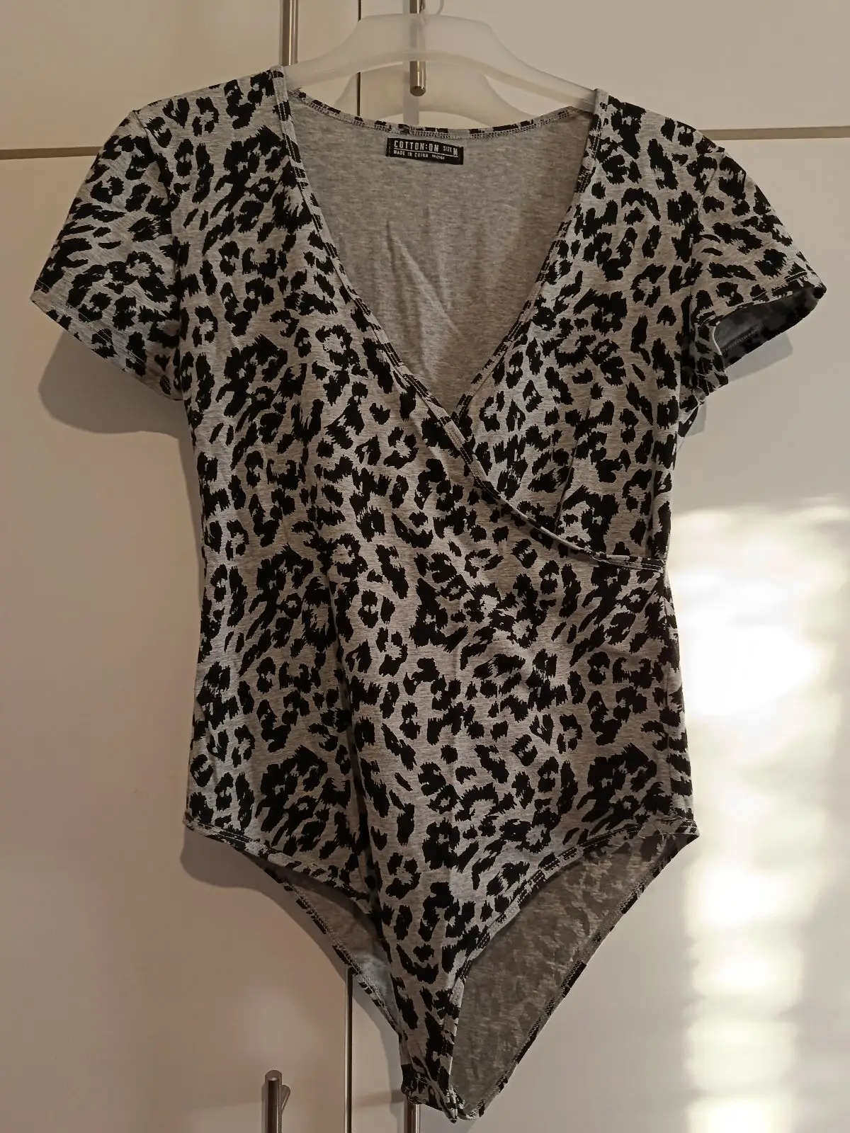 Cotton On Leopard Print Wrap Bodysuit