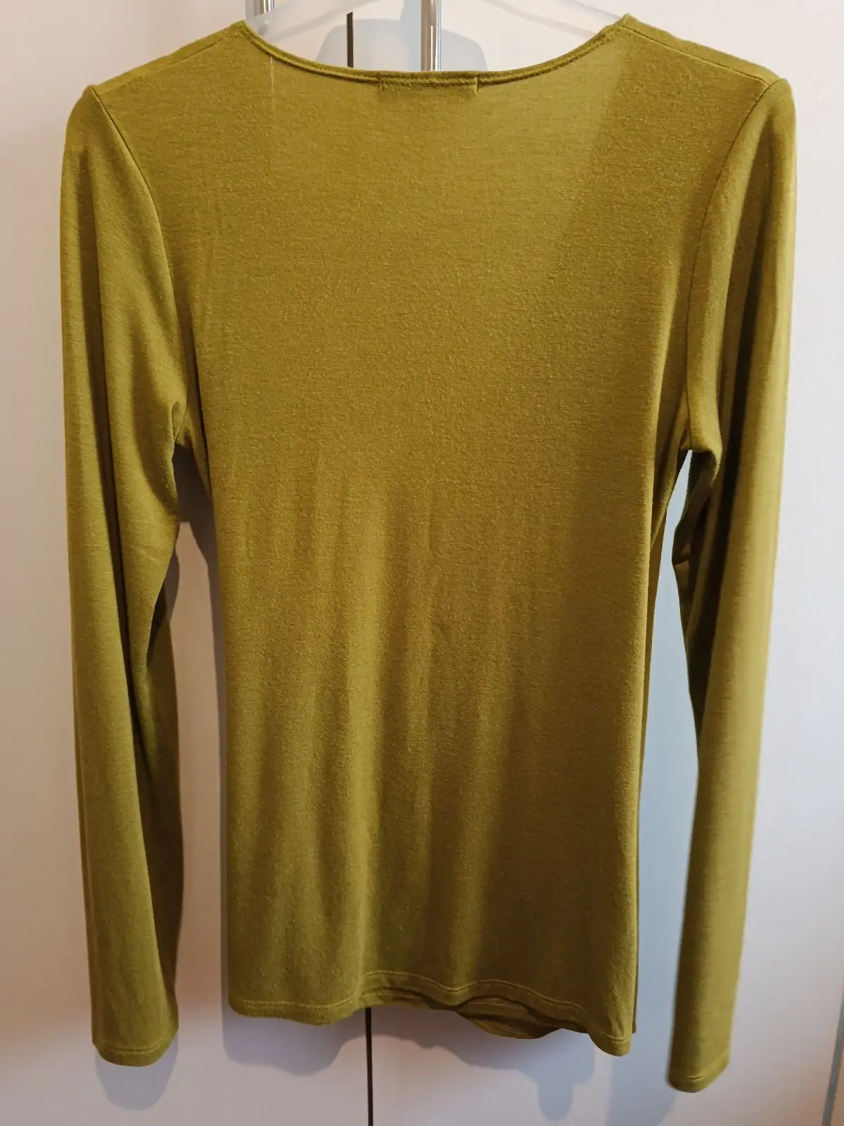 Cigar Mustard Long-Sleeve Wrap Top