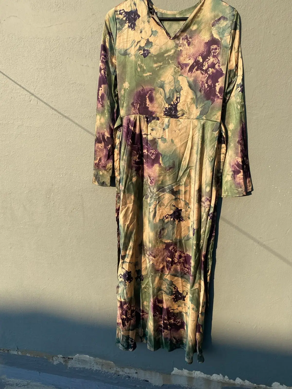 Shein Floral Long Sleeve Maxi Dress