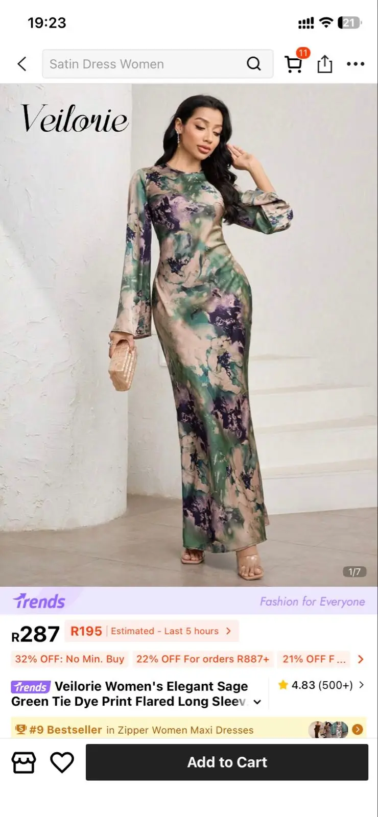 Shein Floral Long Sleeve Maxi Dress