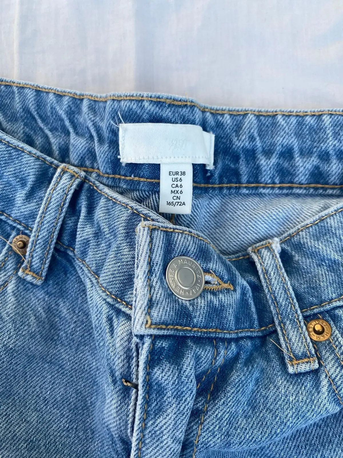 H&M Light Wash Denim Shorts