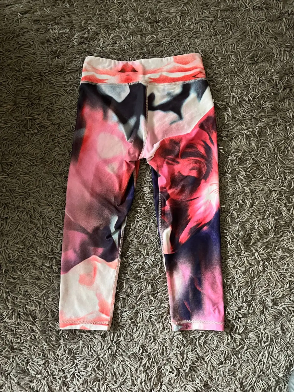 Floral Print Cropped Activewear Leggings