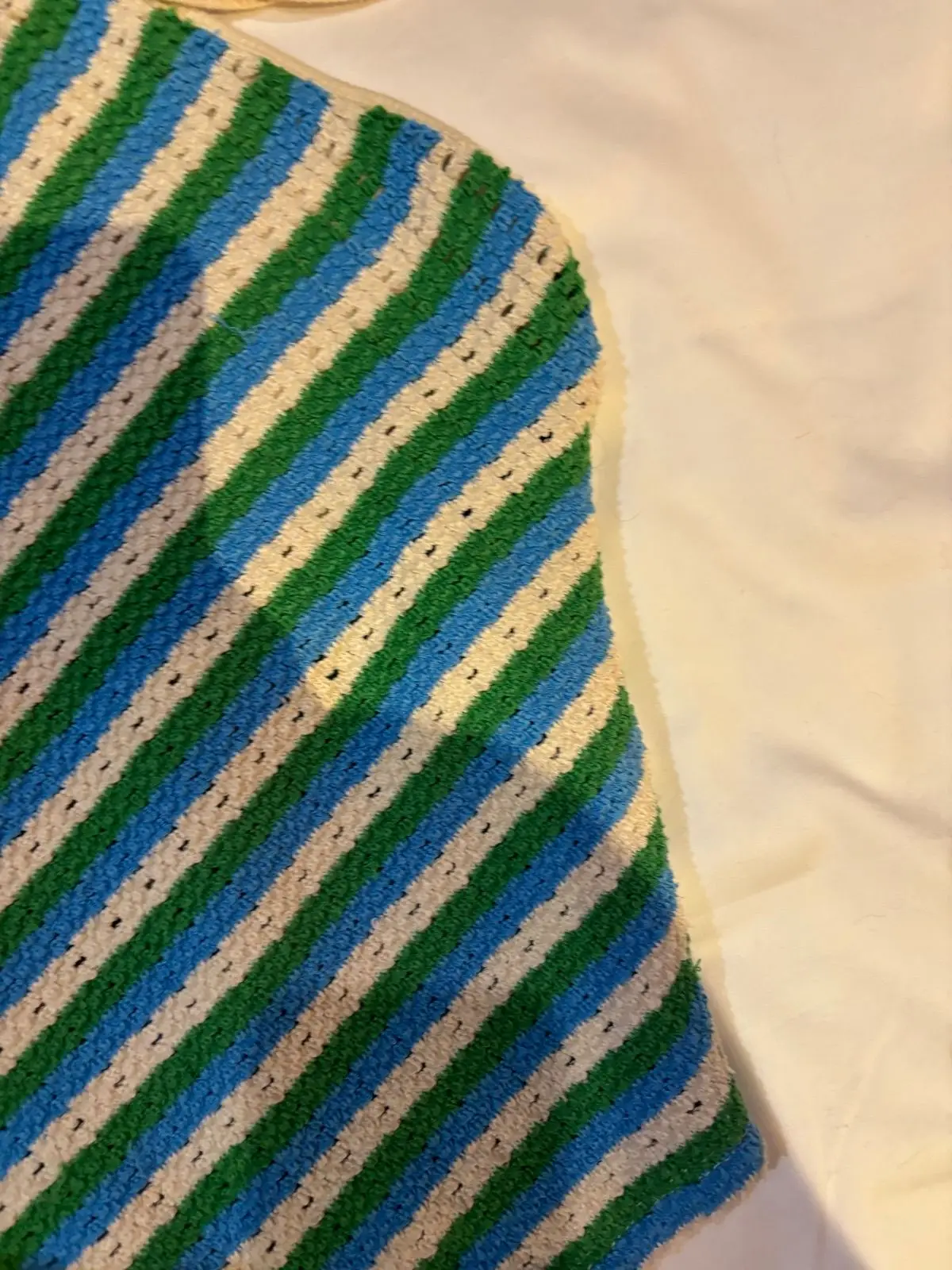 Zara Striped Crochet Halter Neck Top