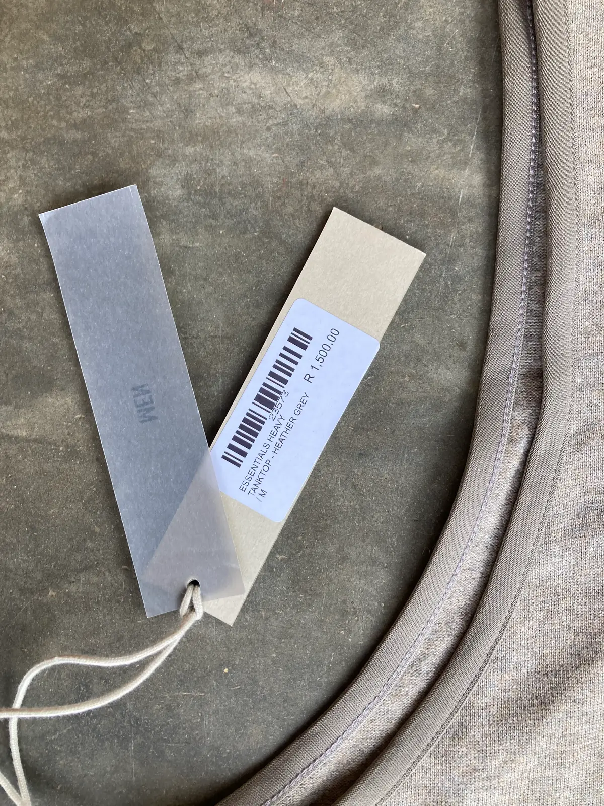 ESSENTIALS (FEAR OF GOD) HEAVY TANK-TOP -HEATHER GREY
