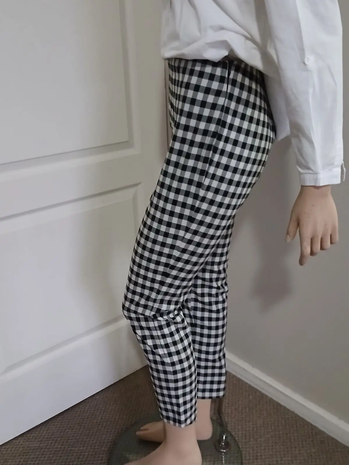 Zara Gingham Checkered Trousers