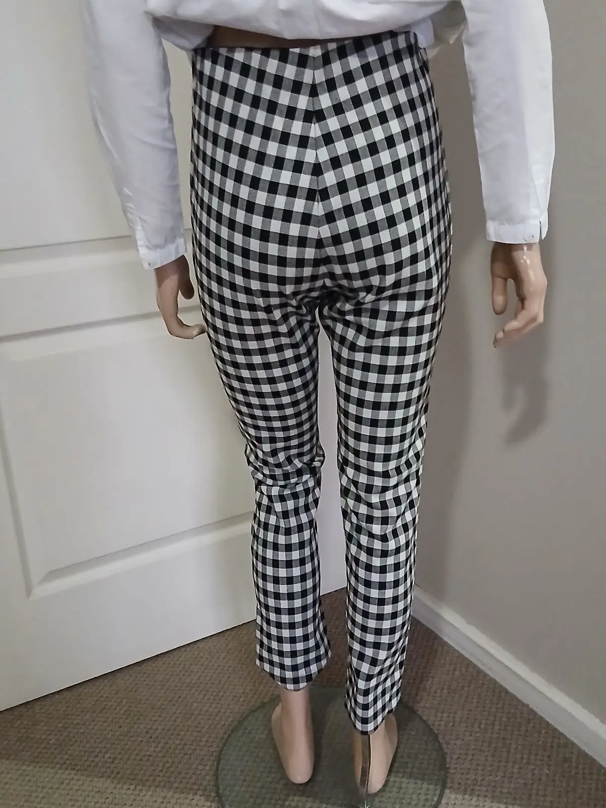 Zara Gingham Checkered Trousers