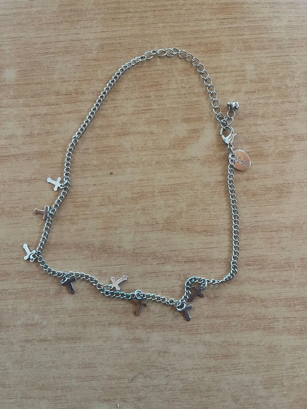 Lovisa Silver Tone Cross Charm Chain